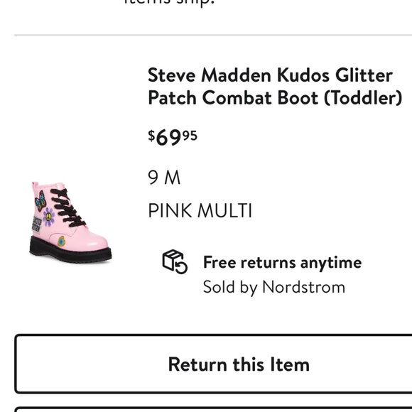 Steve Madden Toddler Combat Boots - Picture 6 of 8